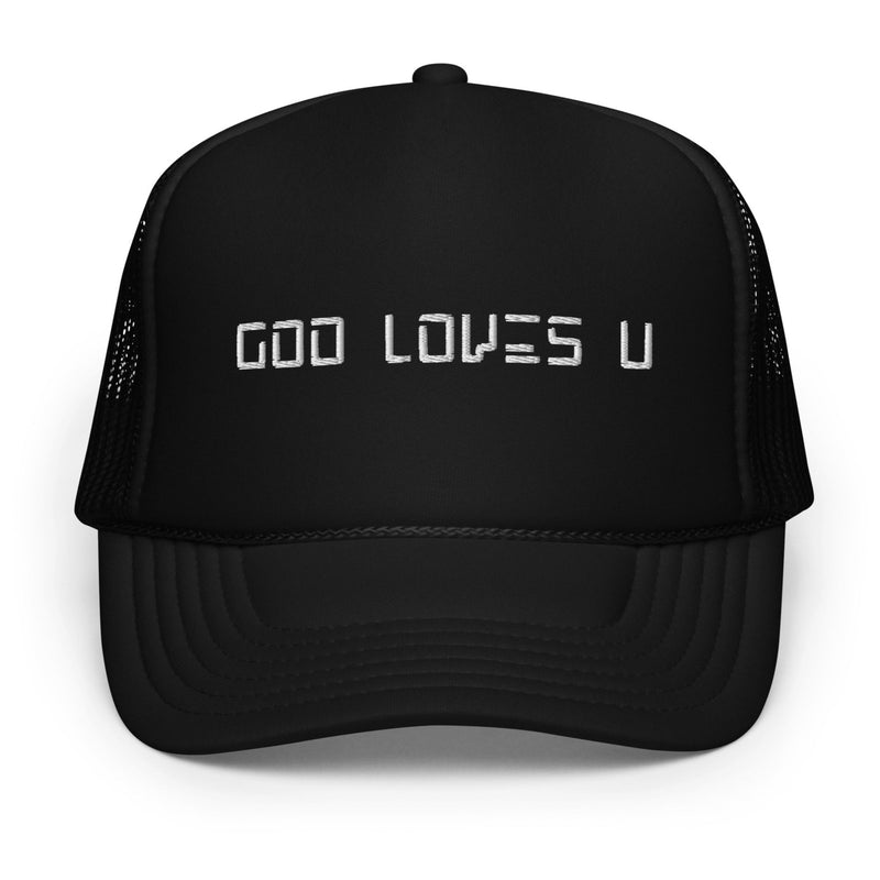 God Loves U - Trucker Hat - Black