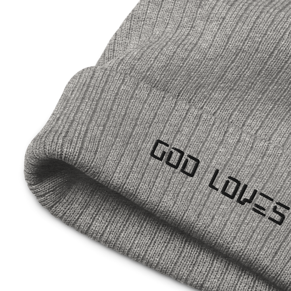God Loves U - Ribbed Knit Beanie